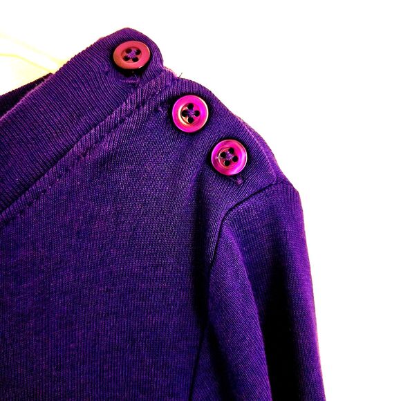 JONES NY SPORT Long Sleeve Purple Shirt Womens LARGE  Knit Royal Purple - Picture 2 of 4